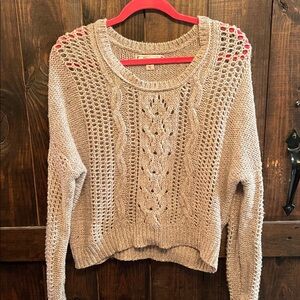Women's Beige Knit Sweater